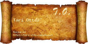 Tari Ottó névjegykártya